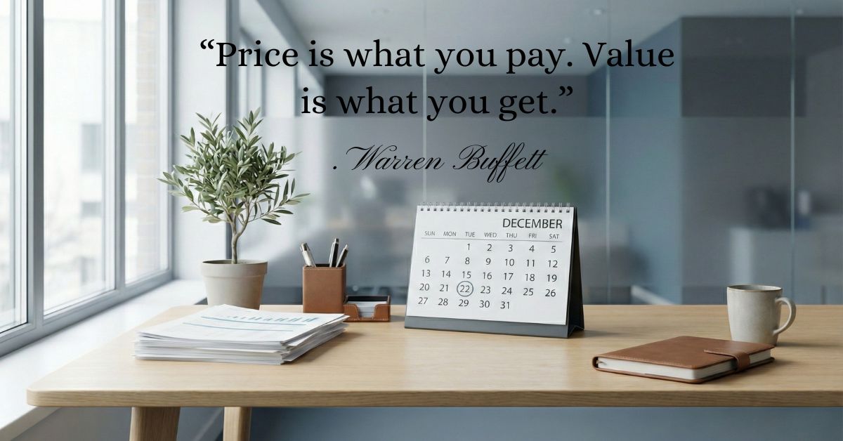 Warren Buffett quote about price versus value in business decisions
